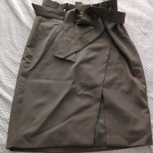 Army green pencil skirt